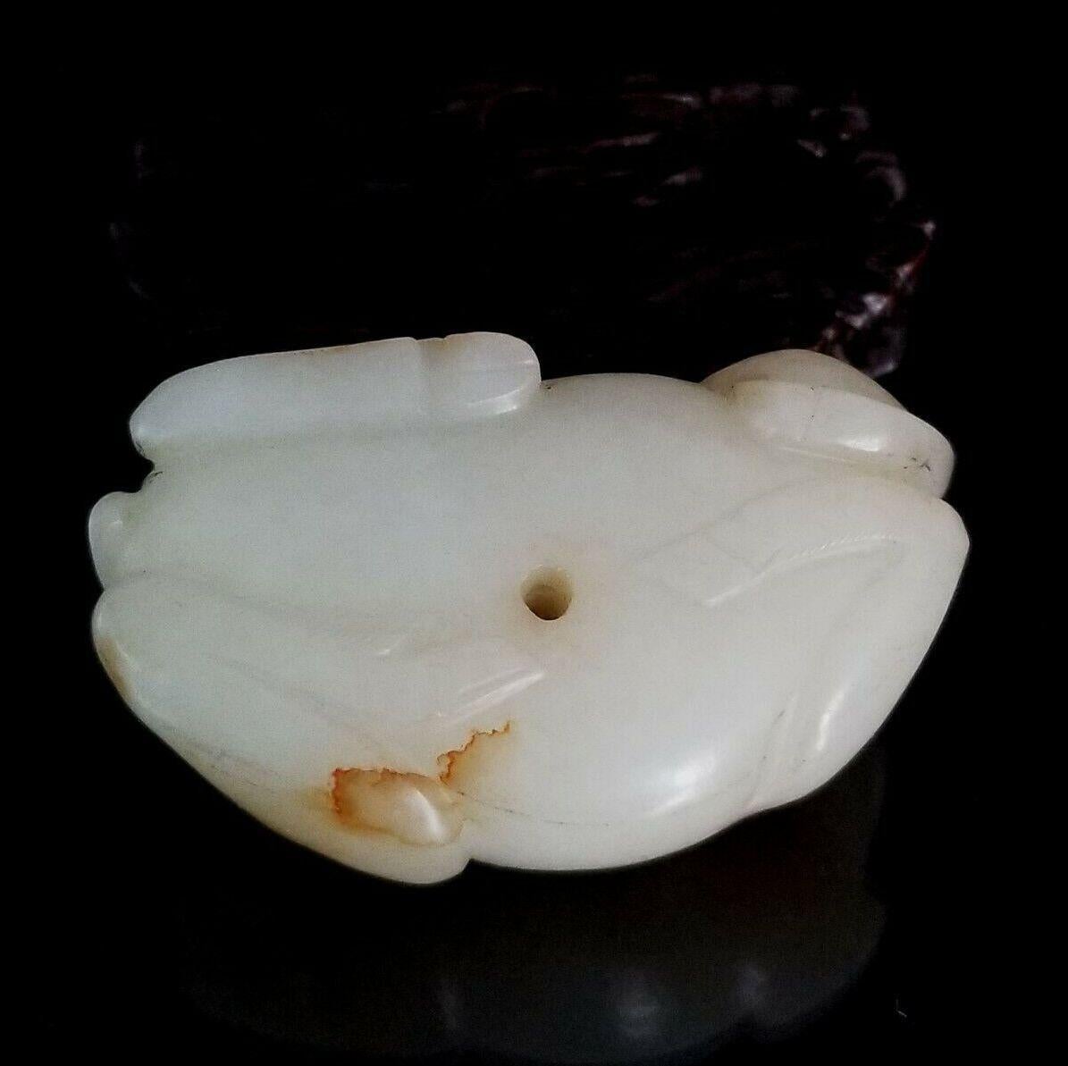 18th Century Antique Chinese Hetian White Jade 