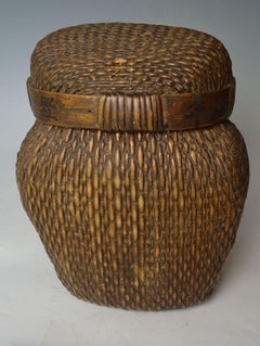 Antique Chinese Willow basket Decorative Arts Interior design  Asian 中国古董