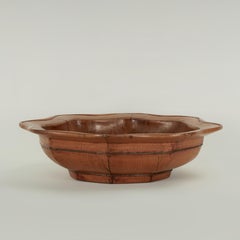 Antique Chinese Wood Fruit Bowl