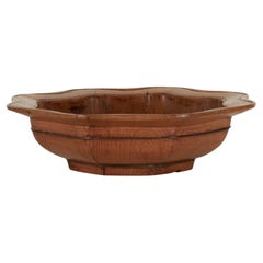 Antique Chinese Wood Fruit Bowl