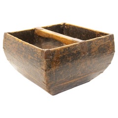 Antique Chinese Wood Rice Basket