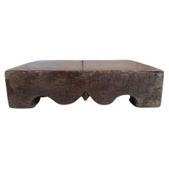 Tablón de madera chino antiguo / Tablón de cortar, tallado a mano, hacia 1900