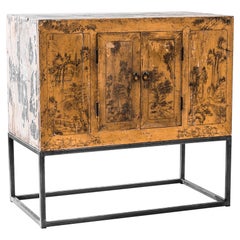 Antique Chinese Wooden Cabinet with Metal Base