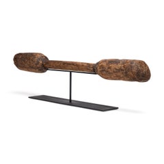 Antique Chinese Wooden Rice Pestle, Late 19th Century