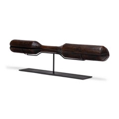 Antique Chinese Wooden Rice Pestle, Late 19th Century