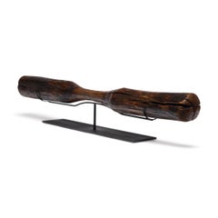 Antique Chinese Wooden Rice Pestle, Late 19th Century
