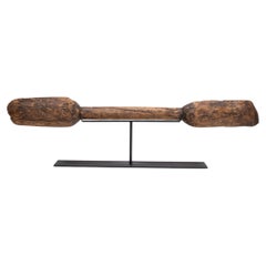 Antique Chinese Wooden Rice Pestle, Late 19th Century