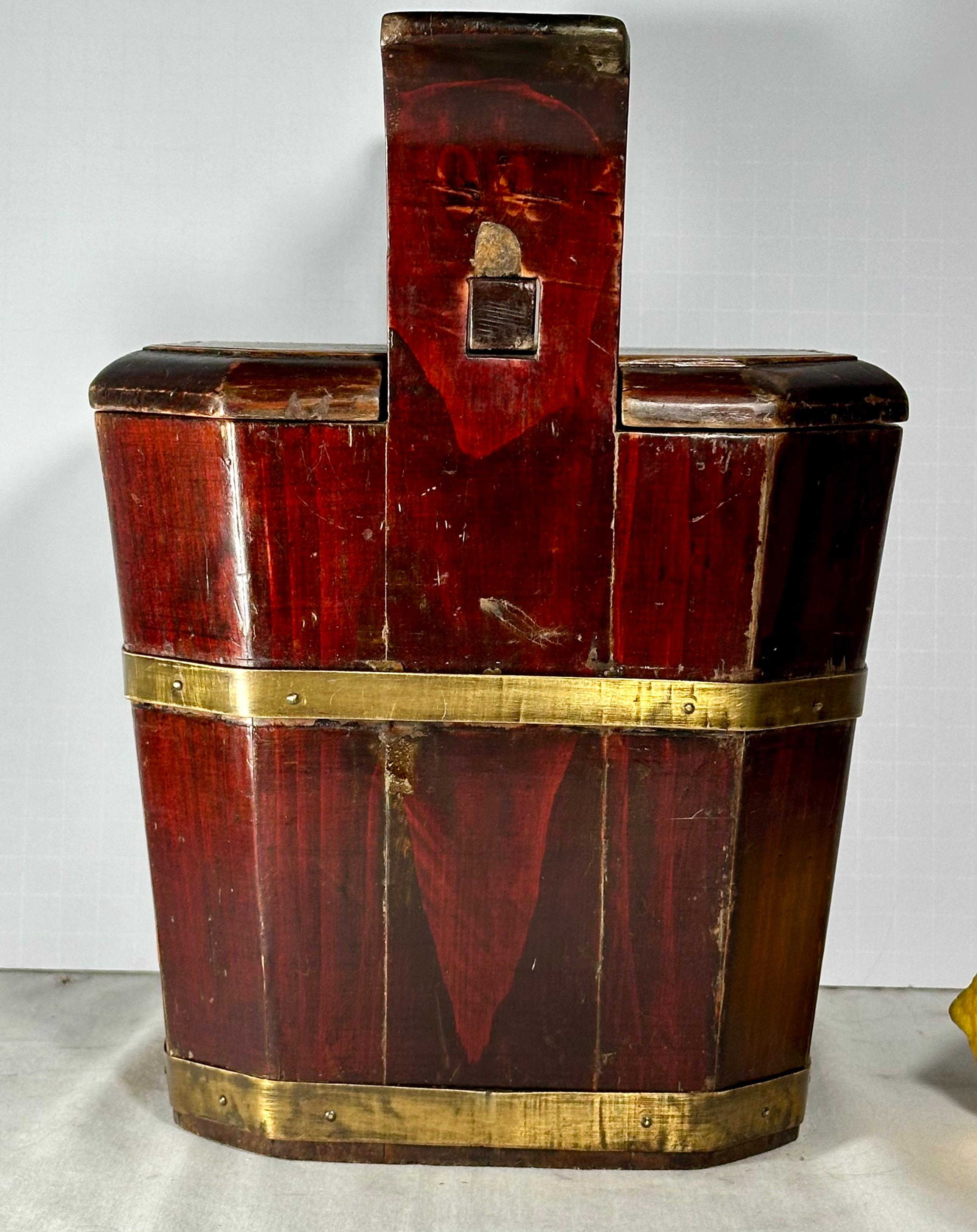 20th Century Antique Chinese Wooden Tea Basket.