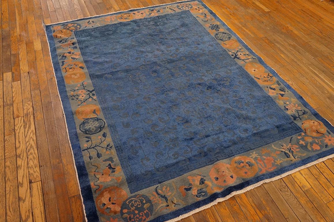 Antique Chinese silk rug. Size: 5'2