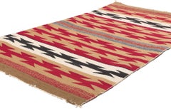 1920's Antique Southwestern-Style Chinle Kilim Rug Early 20th Century