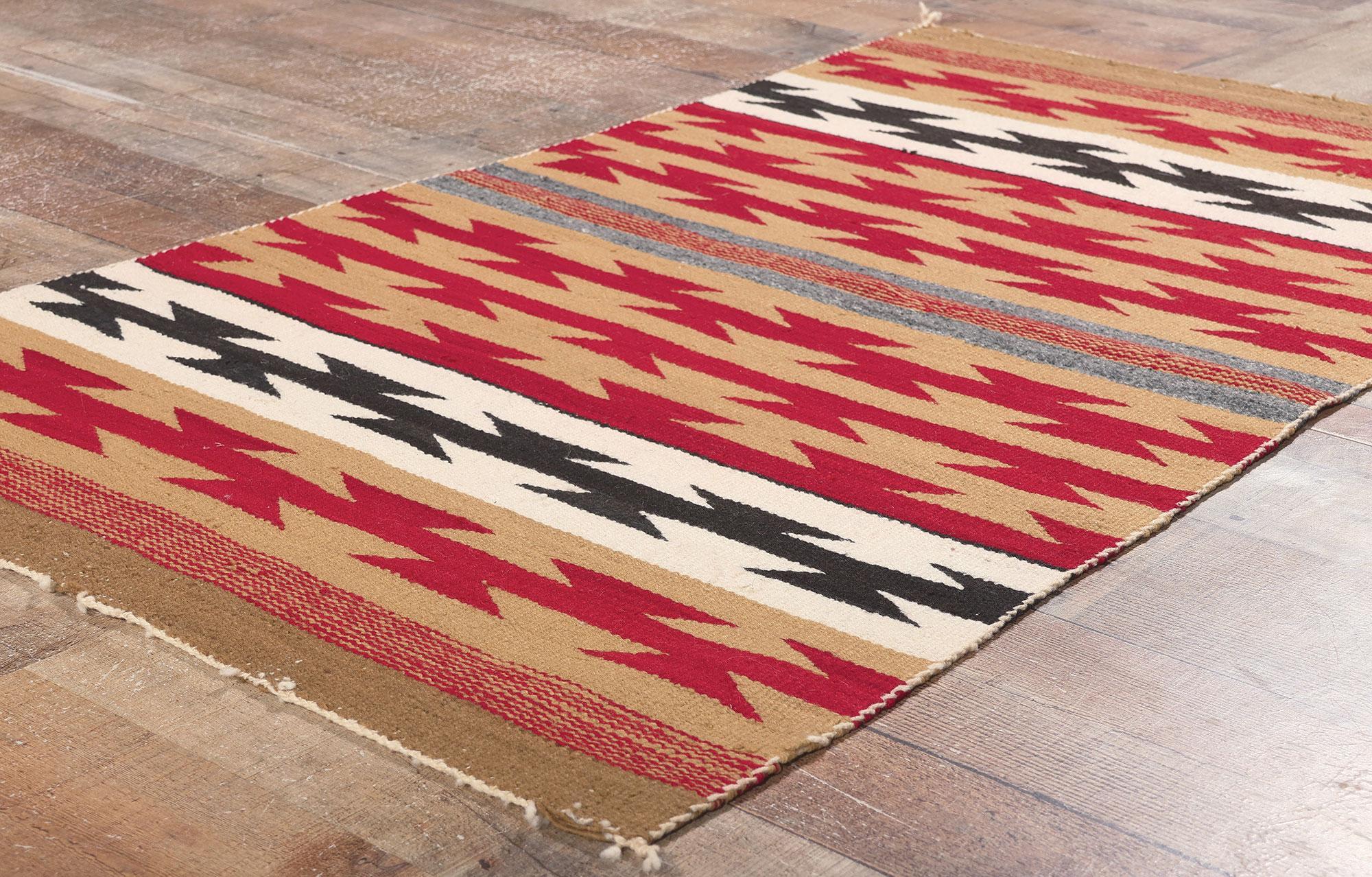 Wool Antique Chinle Navajo Rug, Southwest Style Meets Native American For Sale