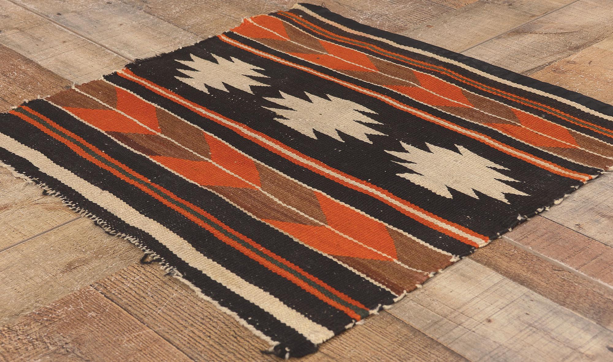 Antique Chinle Navajo Rug, Southwestern Chic Meets Luxury Lodge In Good Condition For Sale In Dallas, TX
