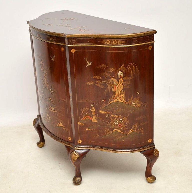 Antique Chinoiserie and Mahogany Side at 1stDibs