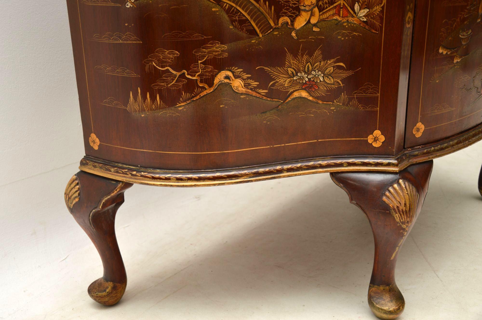 Antique Chinoiserie and Mahogany Side Cabinet 3