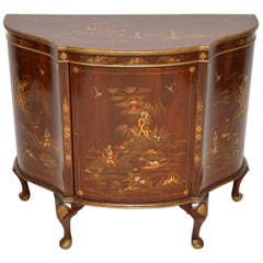 Antique Chinoiserie and Mahogany Side Cabinet