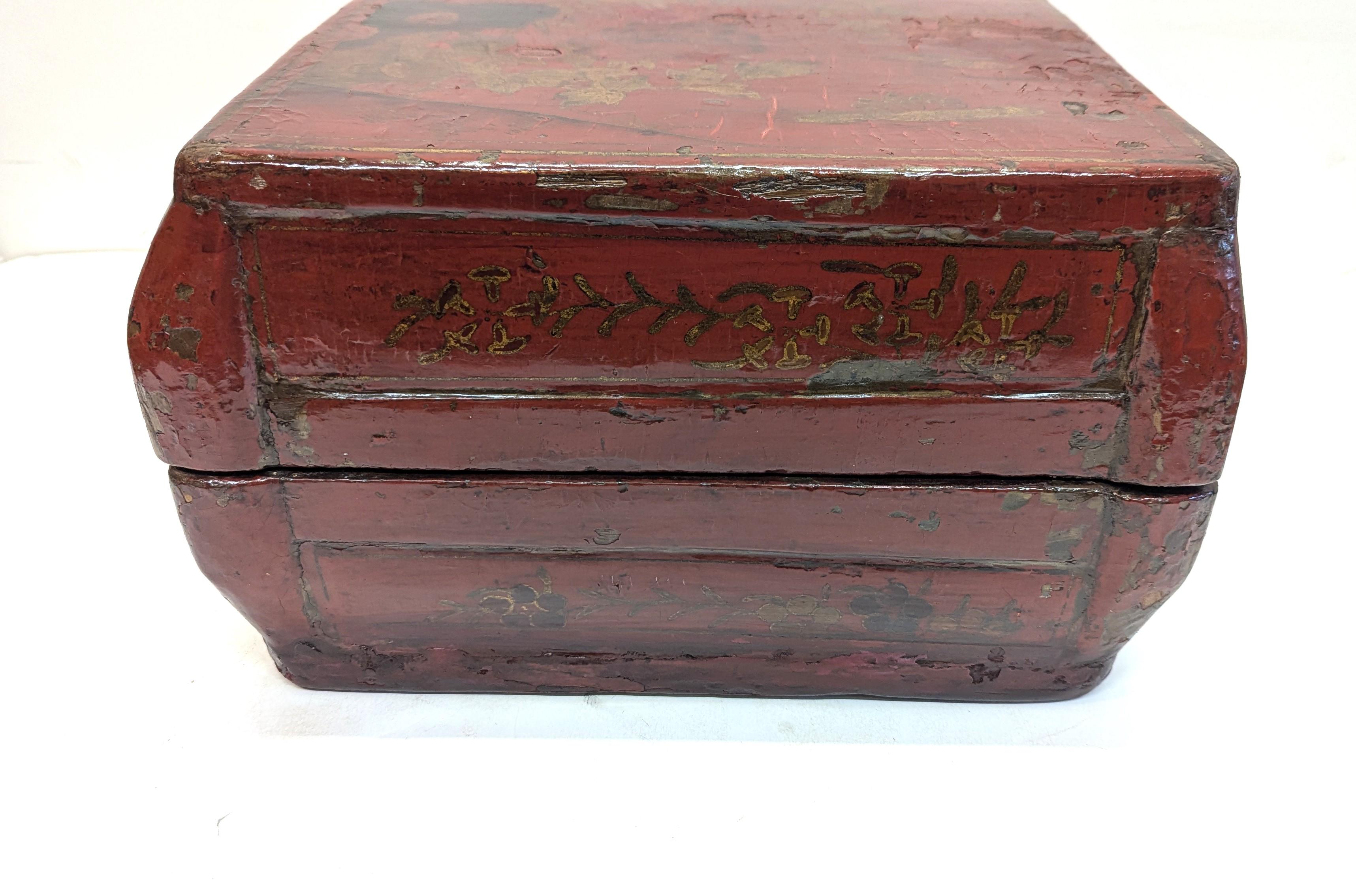 Caja antigua de Chinoiserie en venta 3