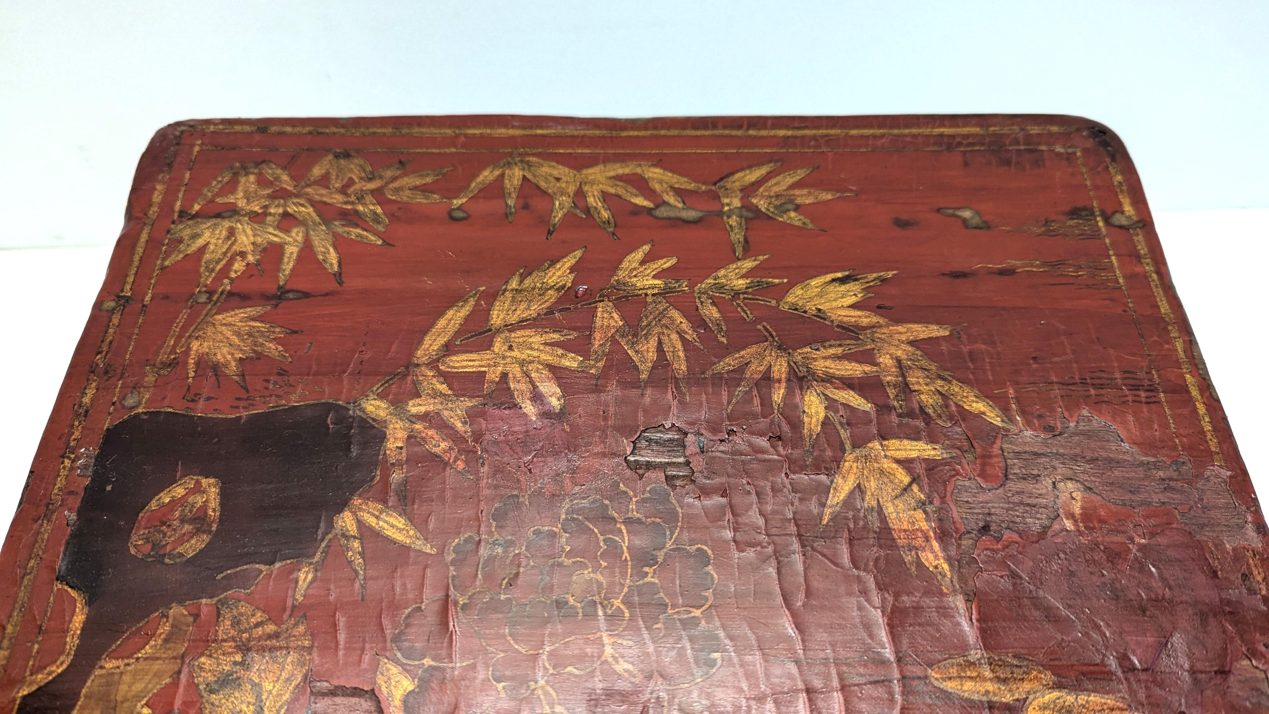 Caja antigua de Chinoiserie Qing en venta