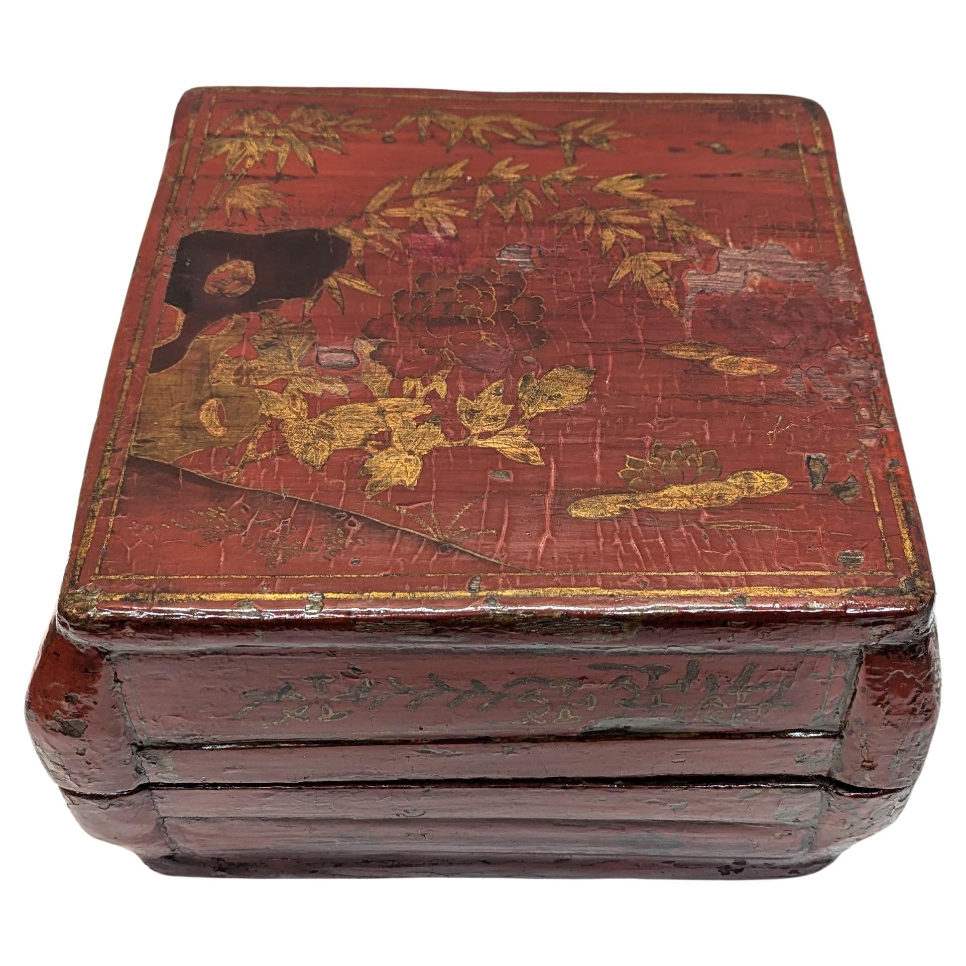 Caja antigua de Chinoiserie en venta