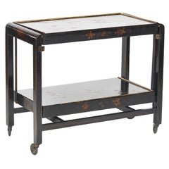 Antique Chinoiserie Cocktail Serving Trolley