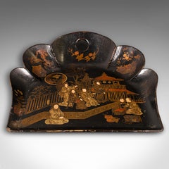 Antique Chinoiserie Crumb Tray, Japanese, Lacquer, Decorative, Late Victorian