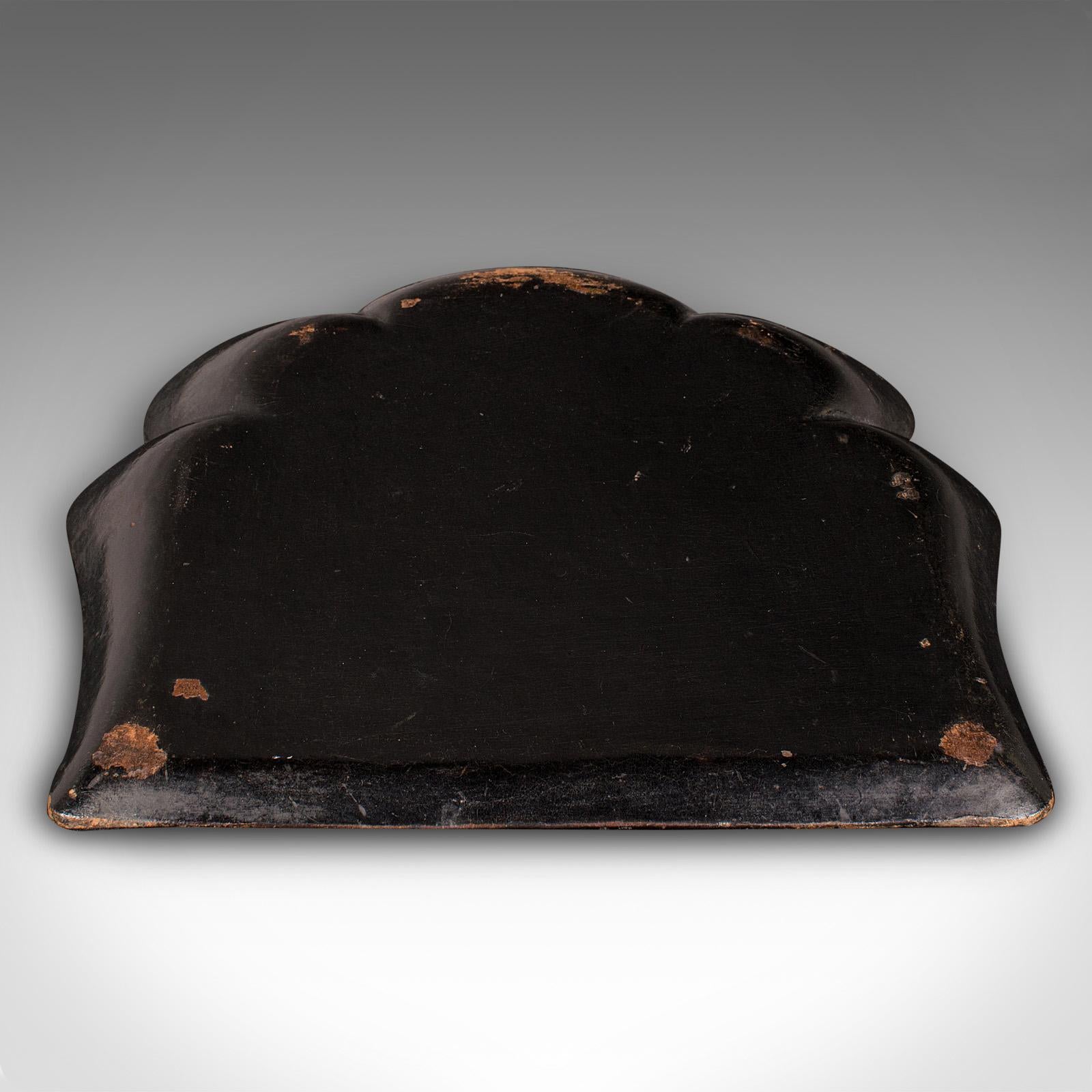 Antique Chinoiserie Crumb Tray, Japanese, Lacquer, Decorative, Late Victorian In Good Condition In Hele, Devon, GB