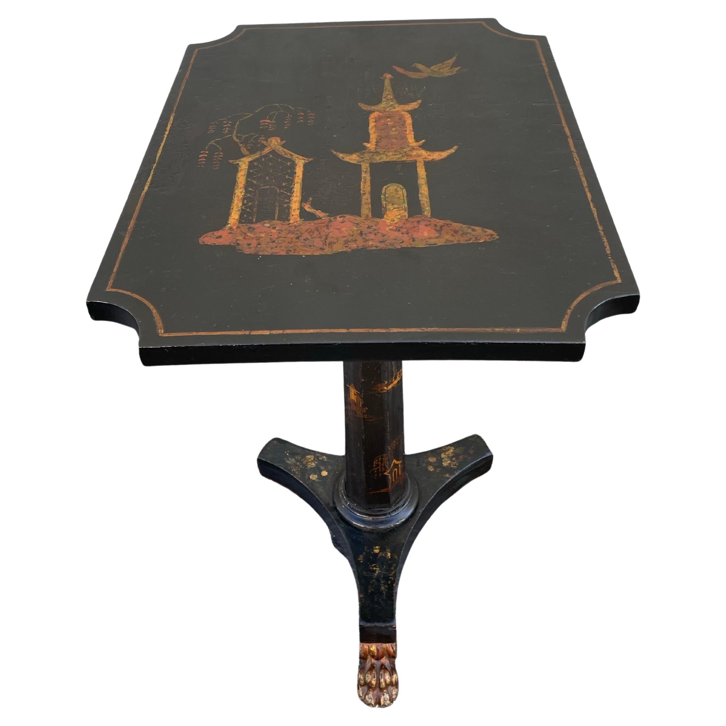 Antico tavolo a ribalta in stile cineseria, Wood, XIX secolo, CIRCA 1880 in vendita