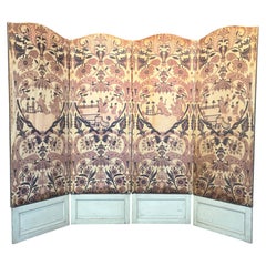 Antique Chinoiserie French Rococo Revival Folding Screen or Room Divider