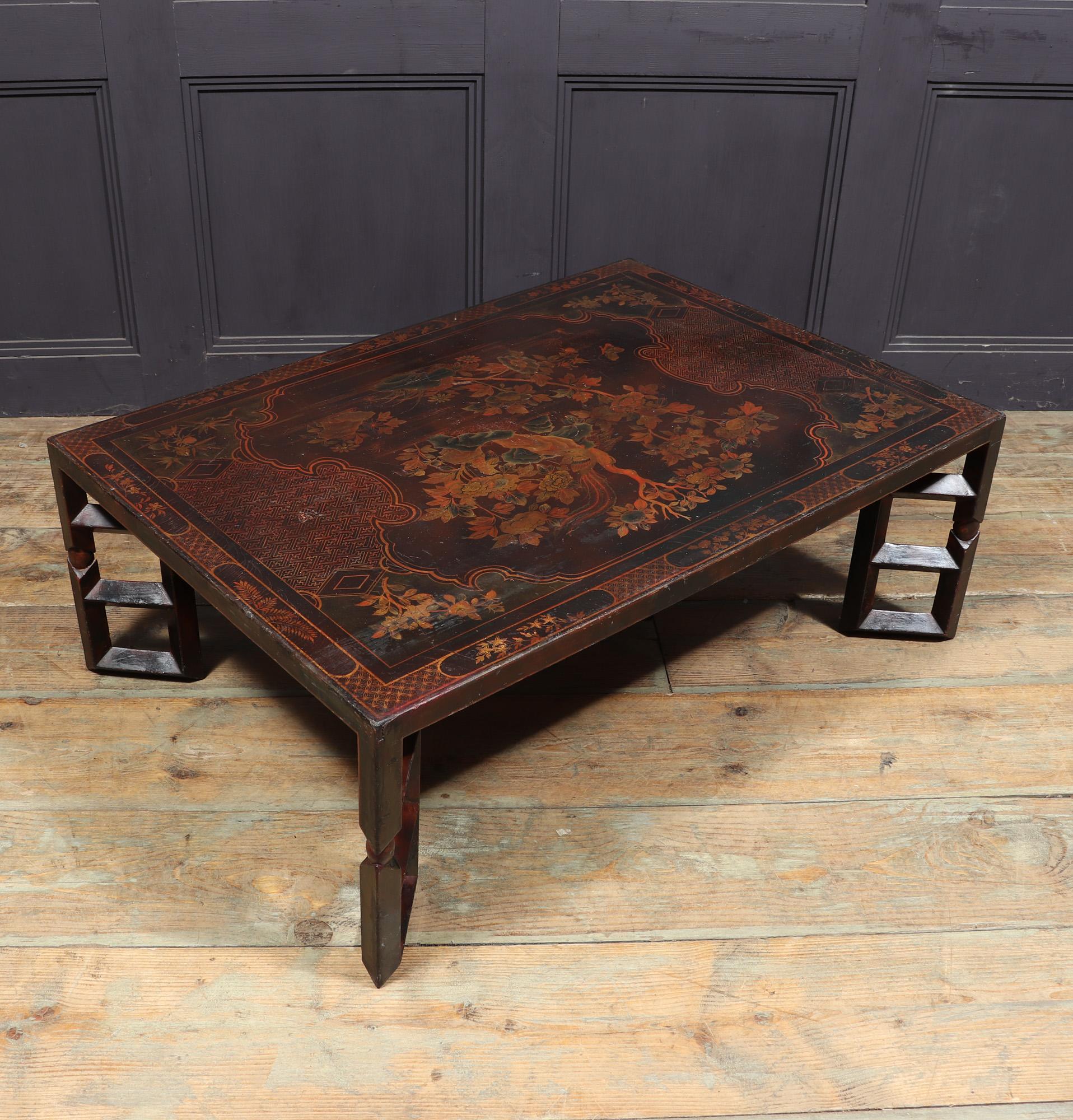 Antique Chinoiserie Low Table c1900 For Sale 4