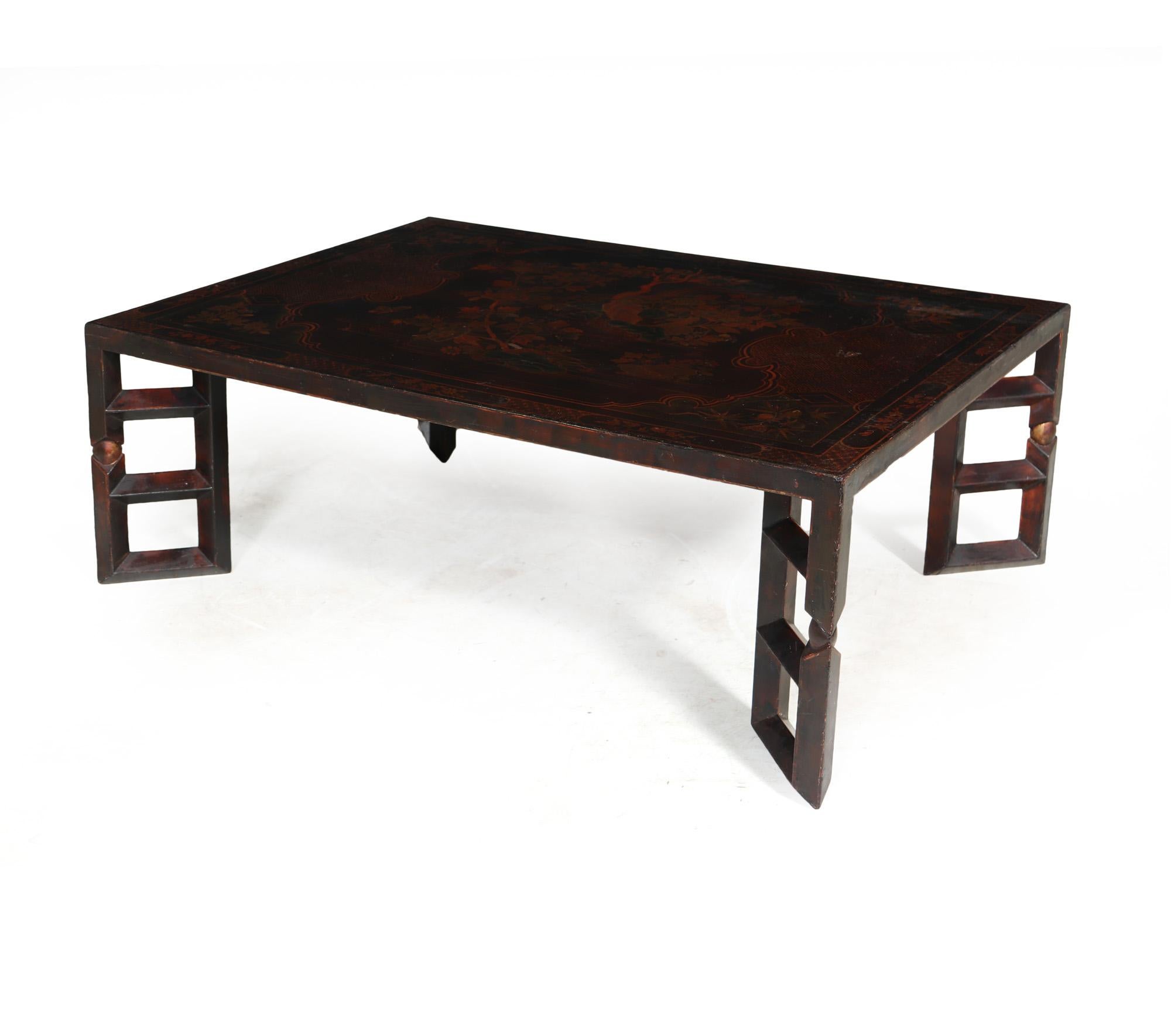 Chinese Antique Chinoiserie Low Table c1900 For Sale