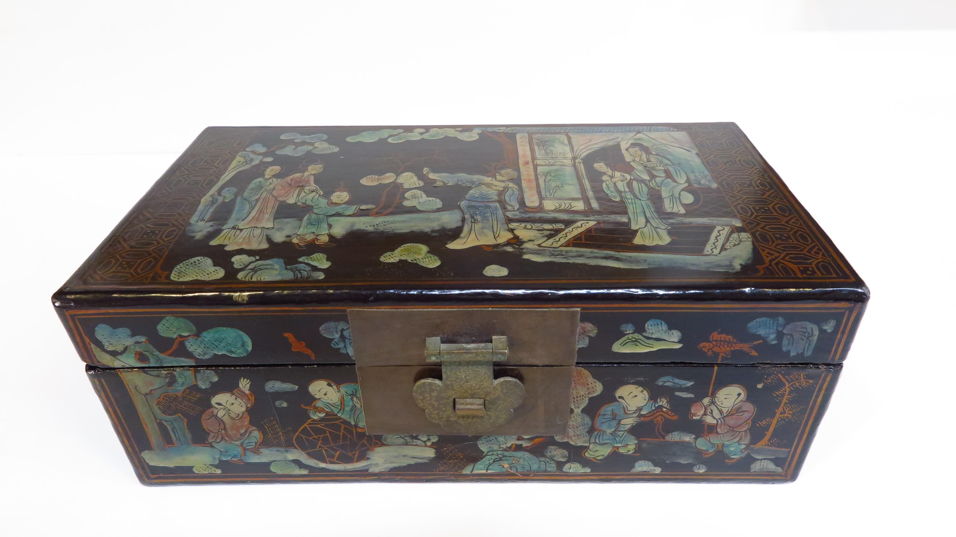 Qing Antique Chinoiserie Painted Box