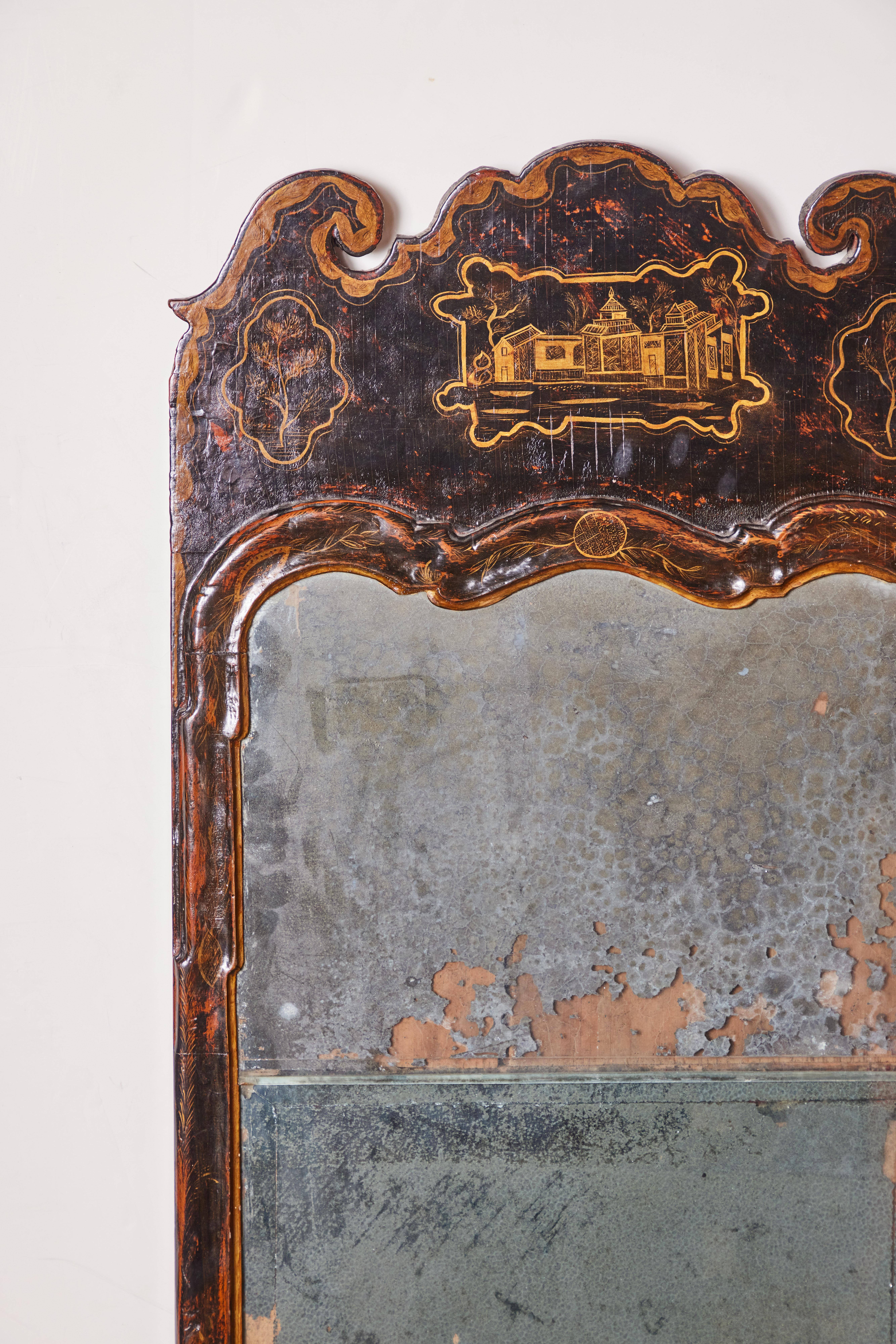 Mercerized Antique, Chinoiserie Pier Mirror
