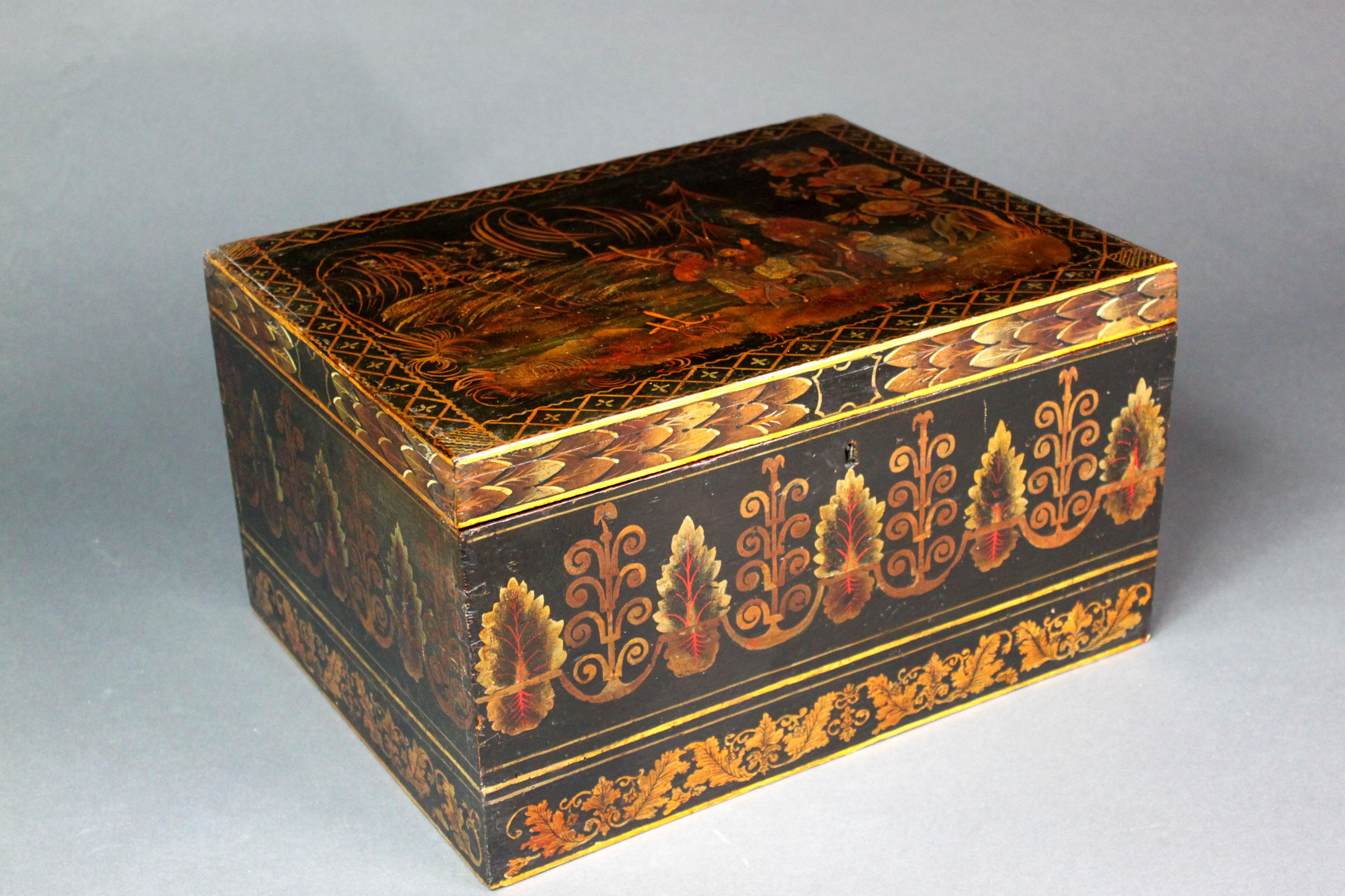English Antique Chinoiserie Regency Box For Sale