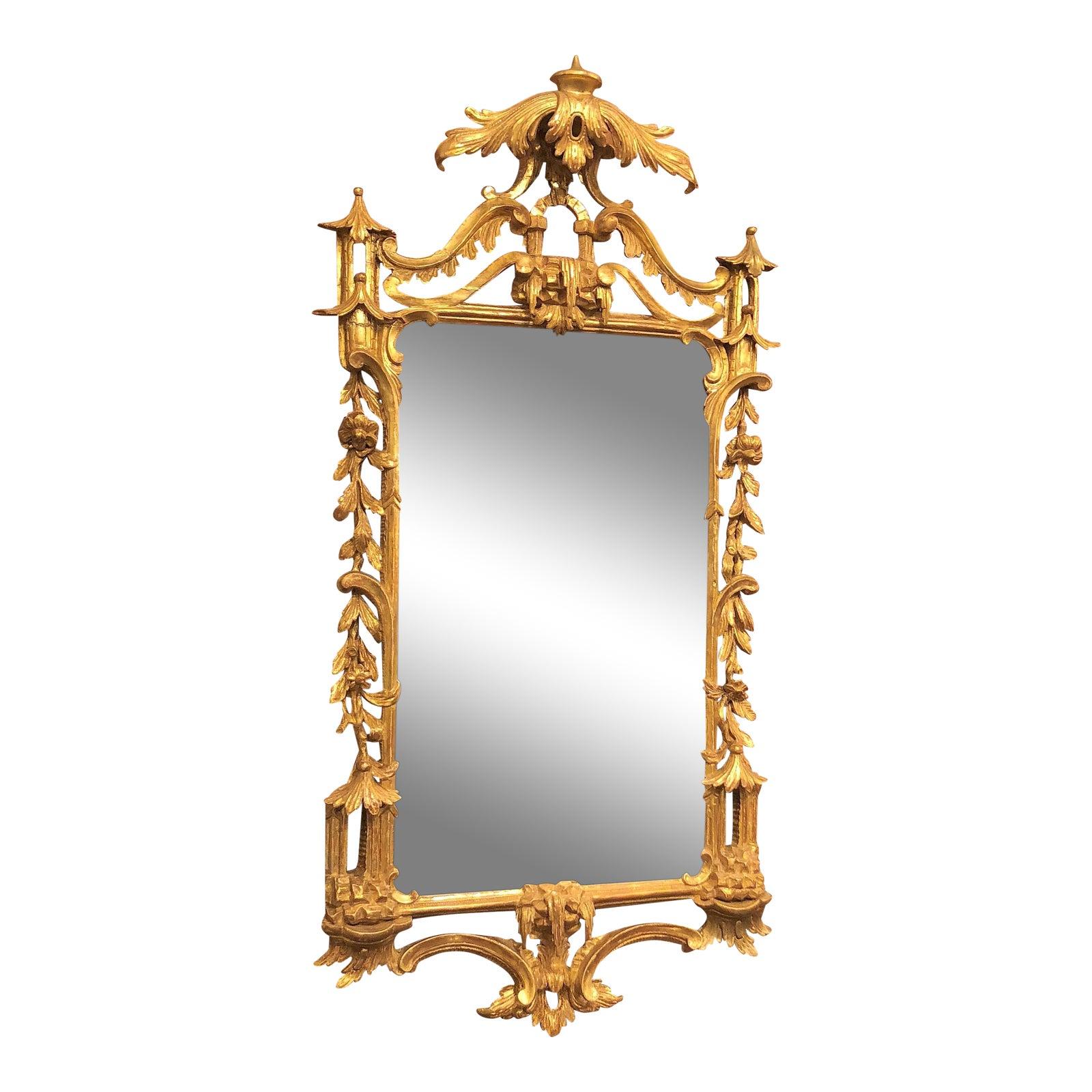 gold chinoiserie mirror