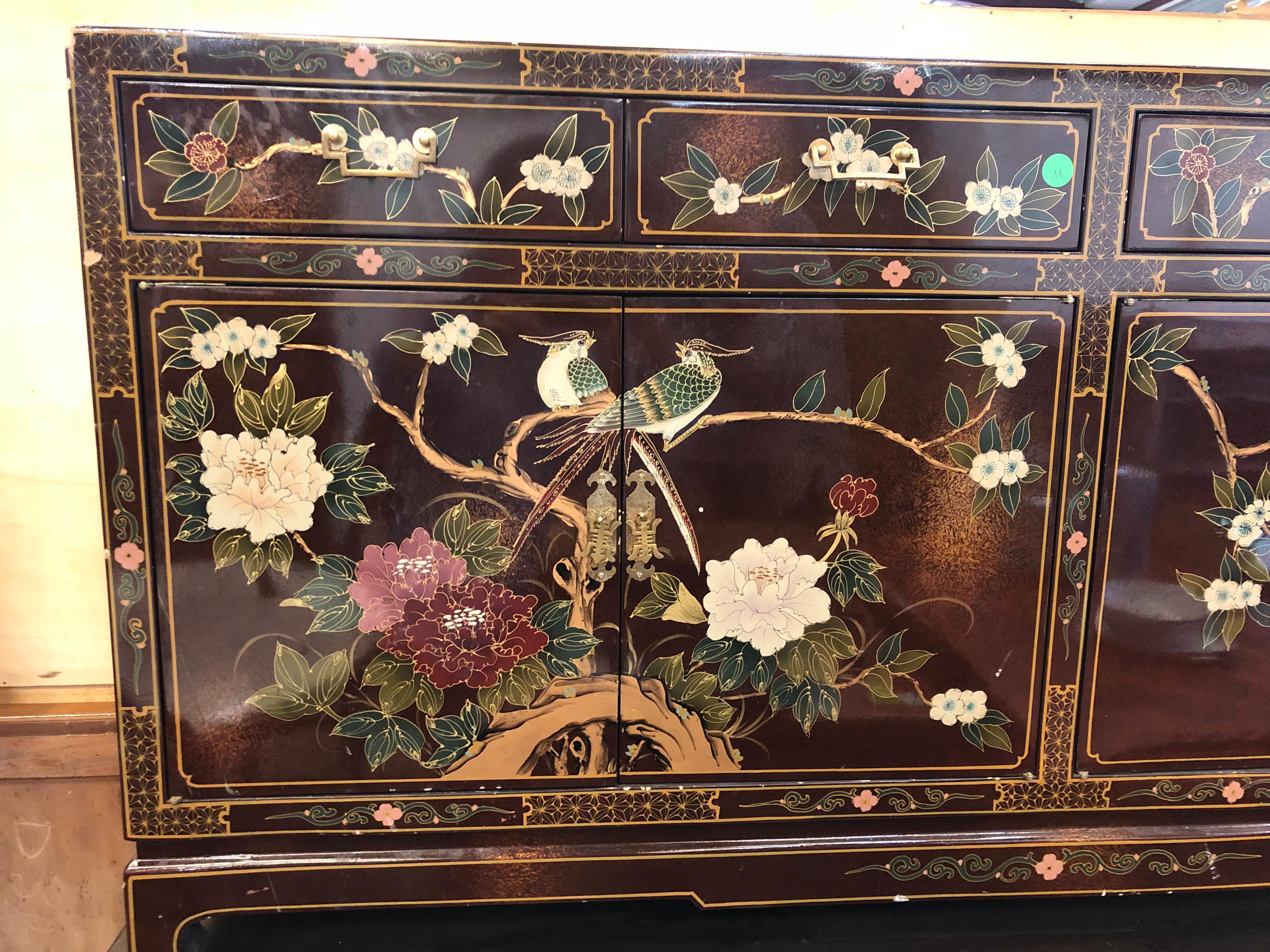 Asian 20th century cabinet sideboard.

 