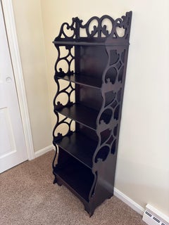 Antique Chippendale Carved Mahogany Bookshelf, Circa 1920s
