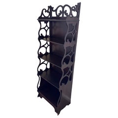 Antique Chippendale Carved Mahogany Bookshelf, Circa 1920s
