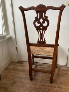 Antique Chippendale Chair with Rush Seat