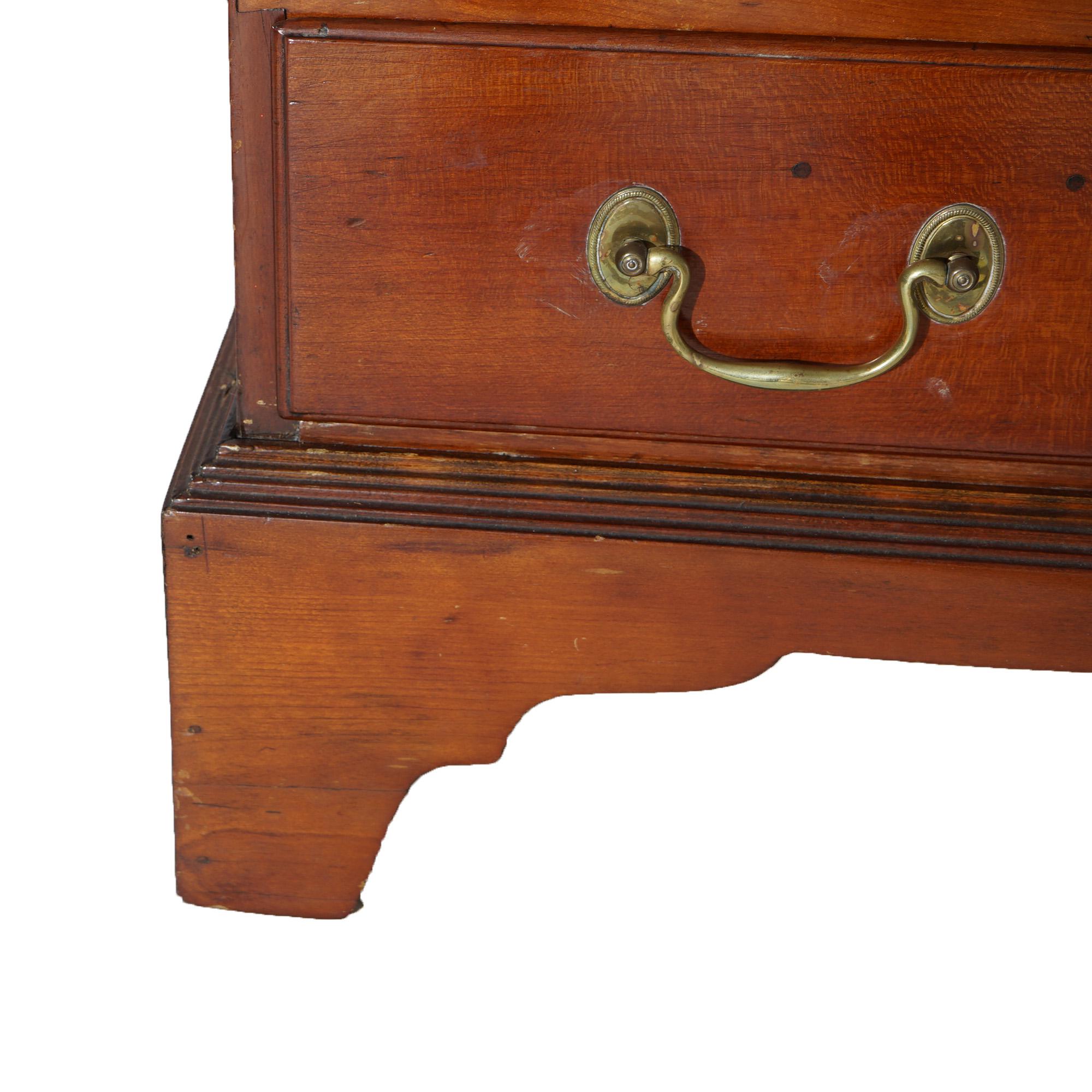 Antique Chippendale Cherry Slant-Front Desk with Four Drawers Circa 1830 15