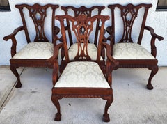 Chaises de salle à manger Chippendale anciennes