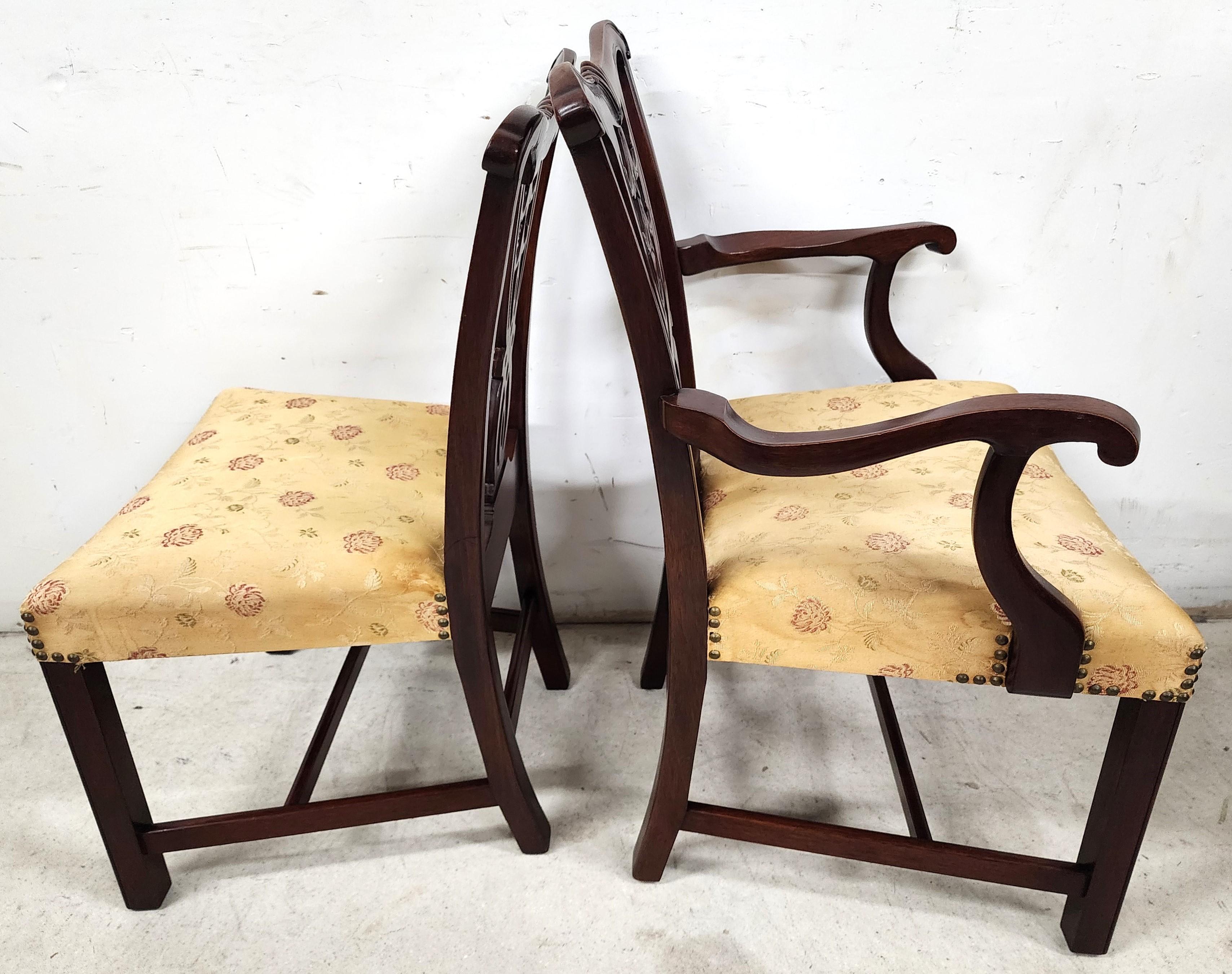 20th Century Antique Chippendale Dining Chairs For Sale