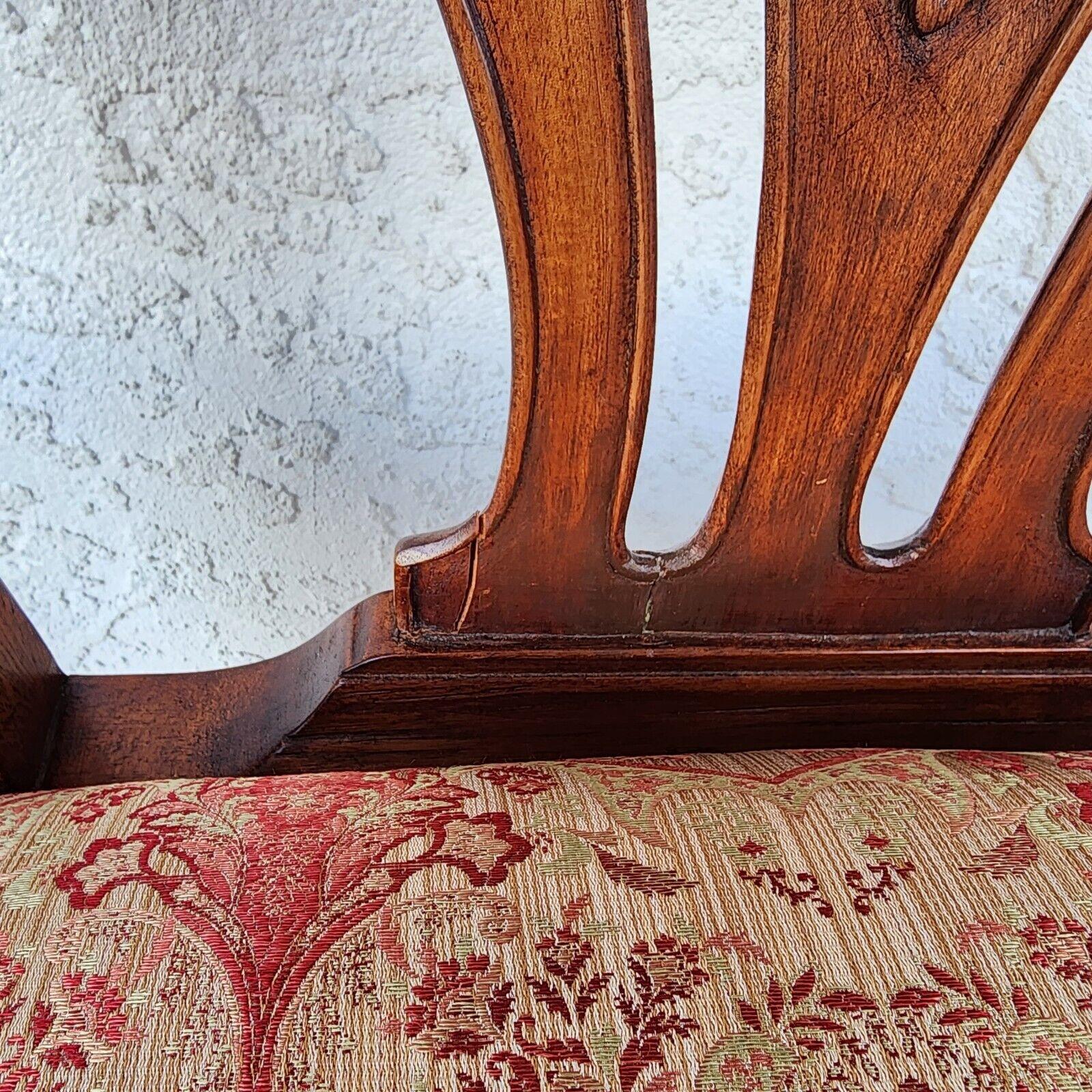 Antique Chippendale Dining Chairs Owl Mahogany - Set of 4 11