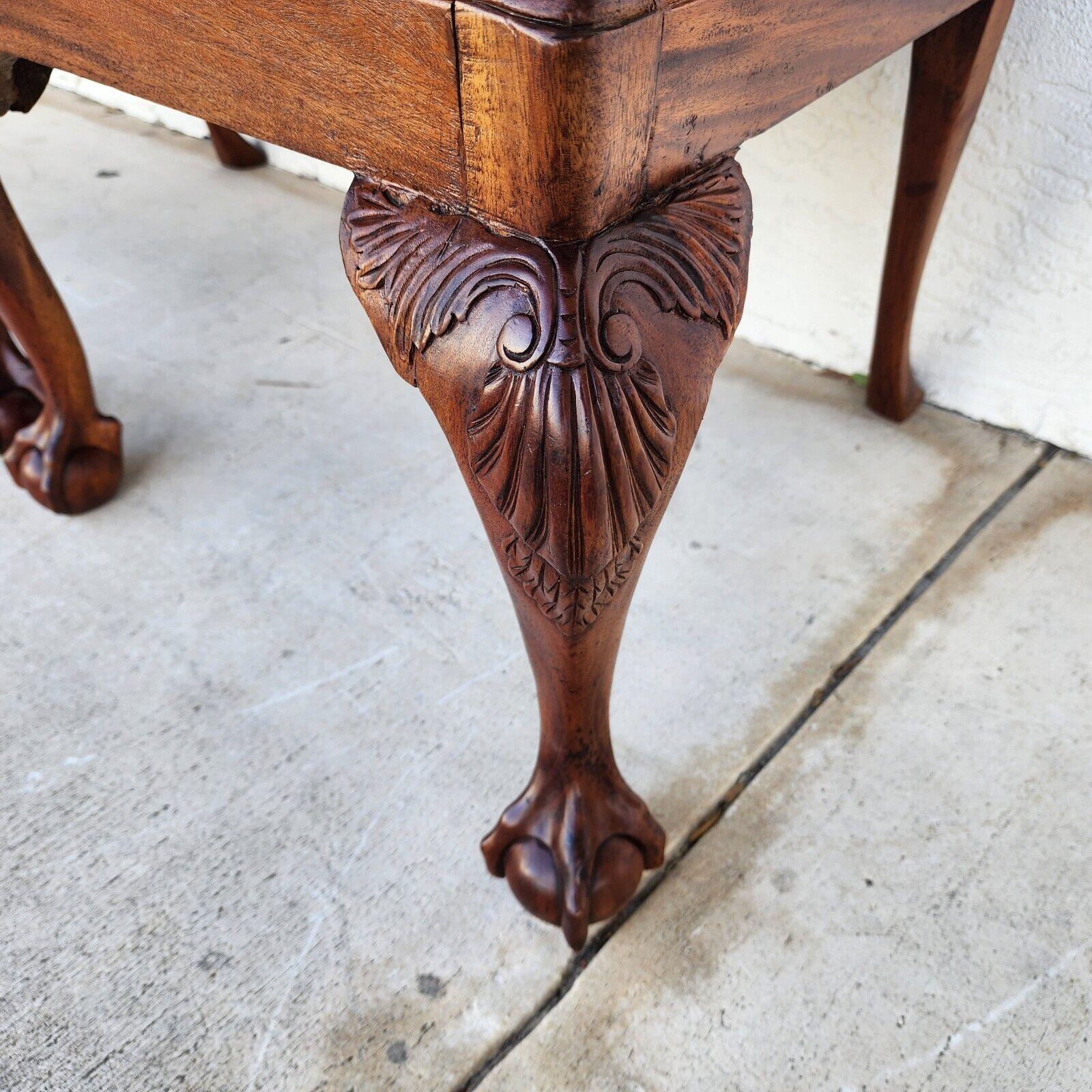 Antique Chippendale Dining Chairs Owl Mahogany - Set of 4 For Sale 5