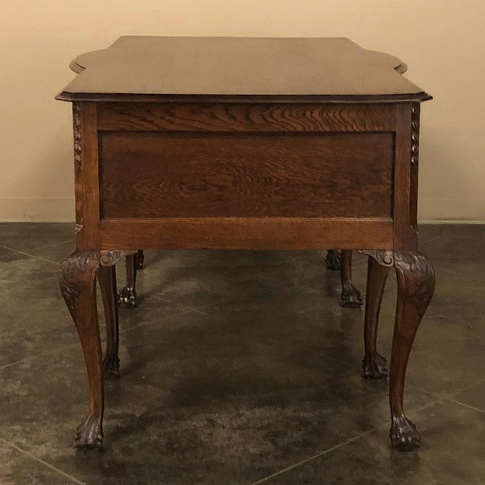 Hand-Crafted Antique Chippendale Double Sided Desk