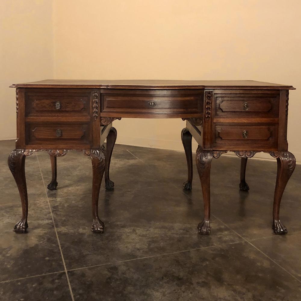 Antique Chippendale Double Sided Desk In Good Condition In Dallas, TX