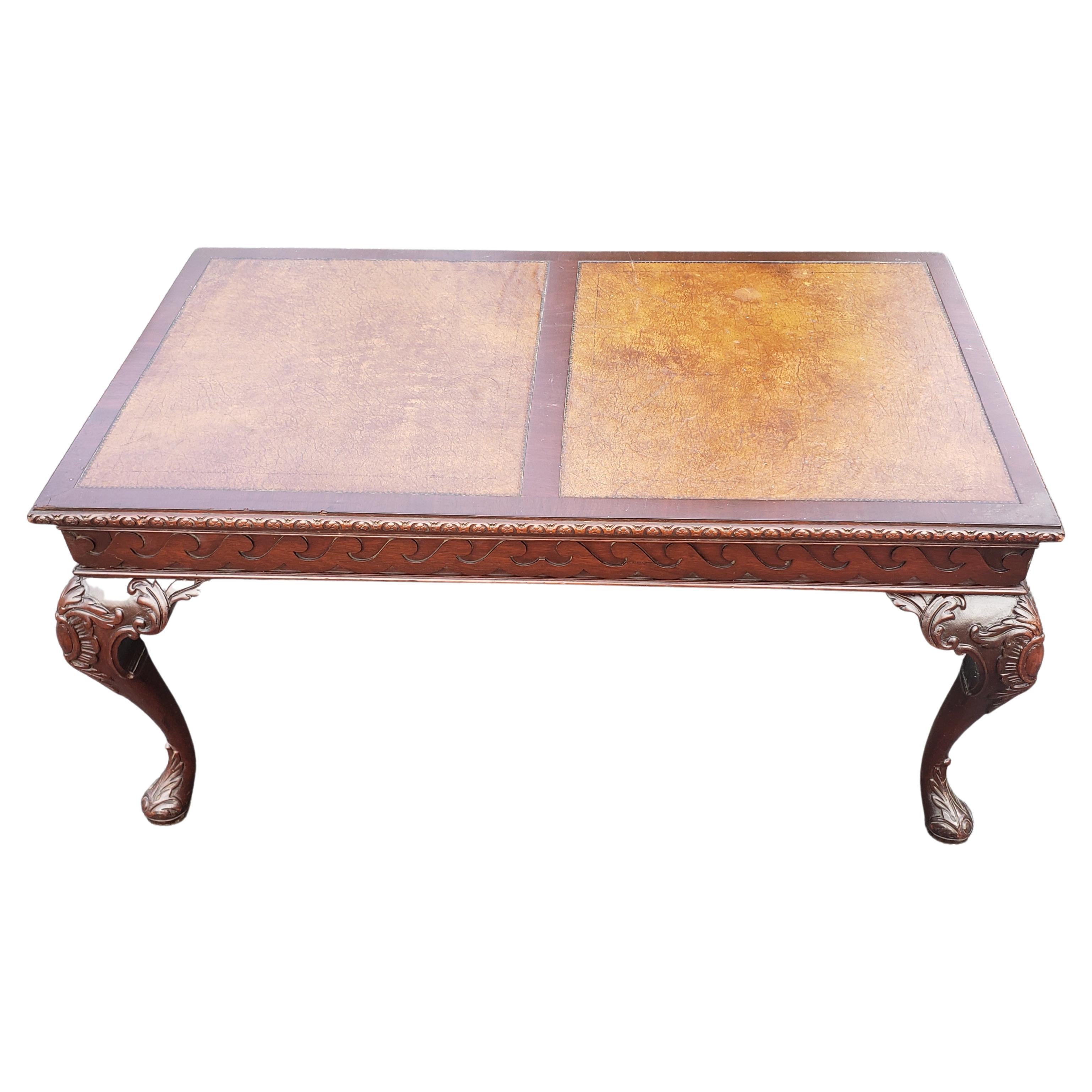 This antique Chippendale table is designed to add a sense of elegance and refinement to your living room or den. This Chippendale table is handcrafted to the old-world construction techniques. It is build with fine mahogany available, which was