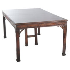 Antique Chippendale Mahogany Extension Dining Table 
Three Leaves C1930