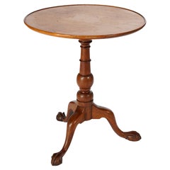 Antique Chippendale Mahogany Tilt Top Table, 18th-19th C