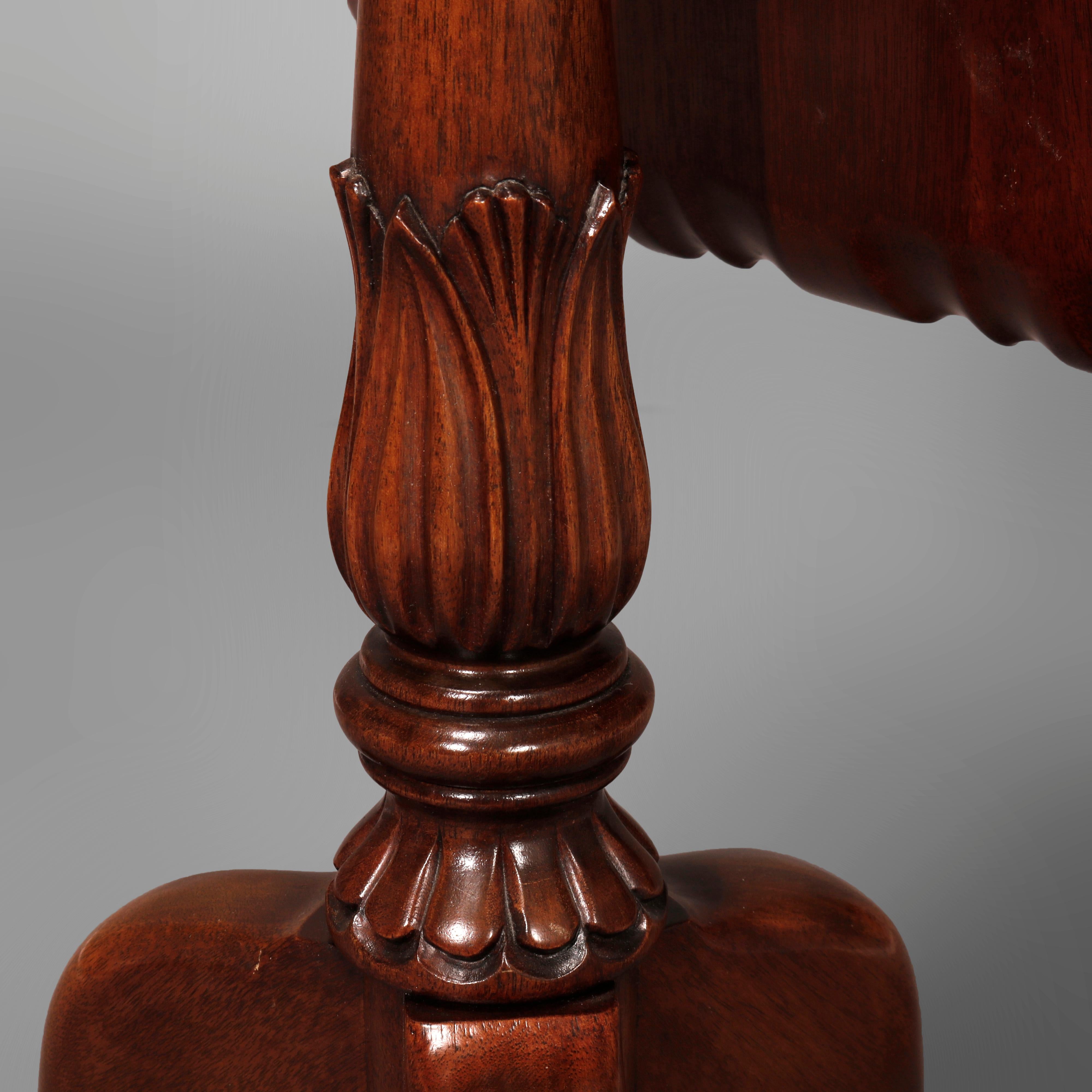 Antique Chippendale Mahogany Tilt-Top Table Circa 1930 For Sale 11