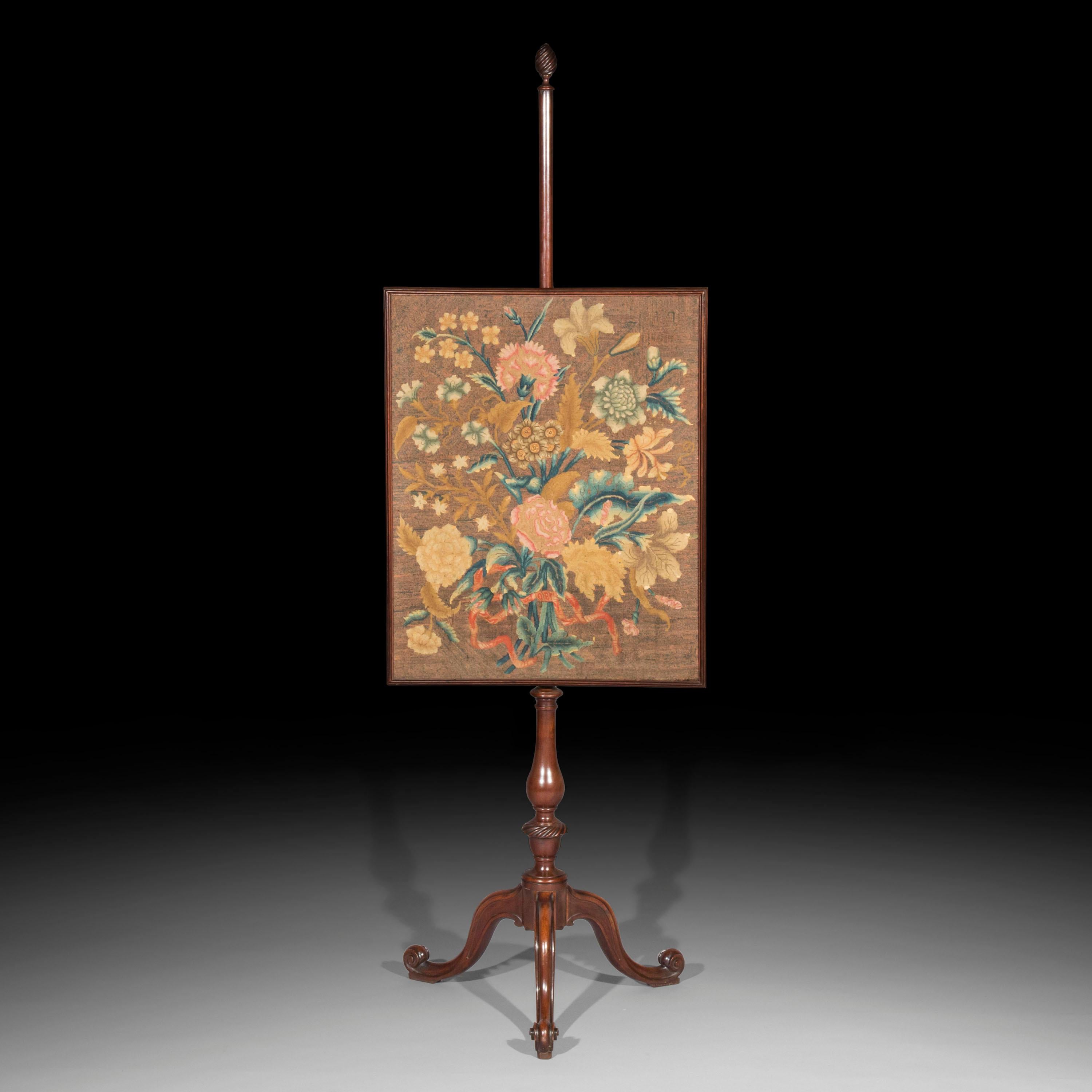 English Antique Chippendale Needlework Display, 18th Century