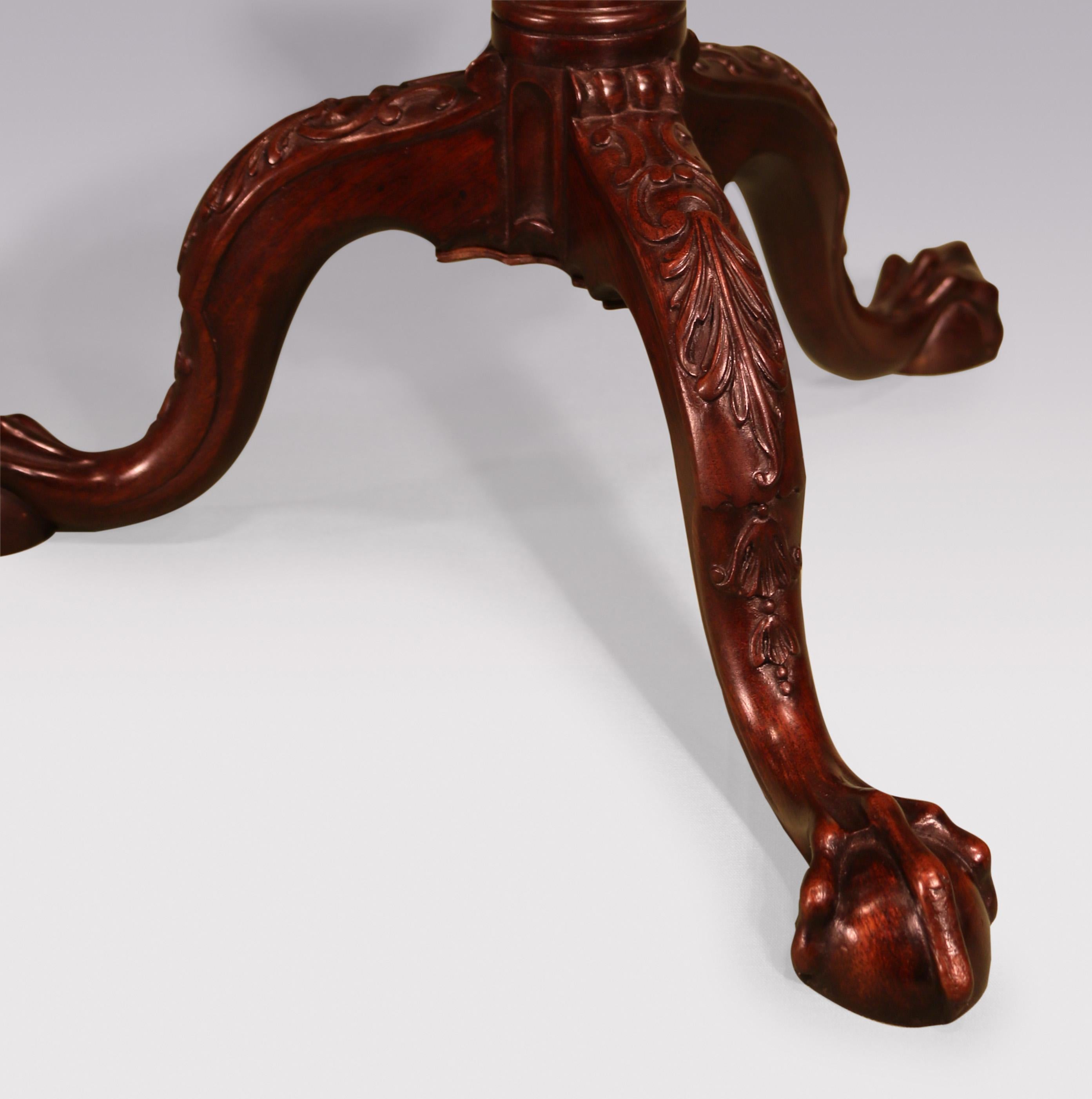 Antique Chippendale period mahogany kettlestand In Good Condition In London, GB